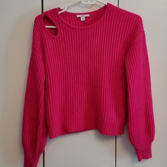 Hot Pink Cut Out Sweater - Picture 4 of 5